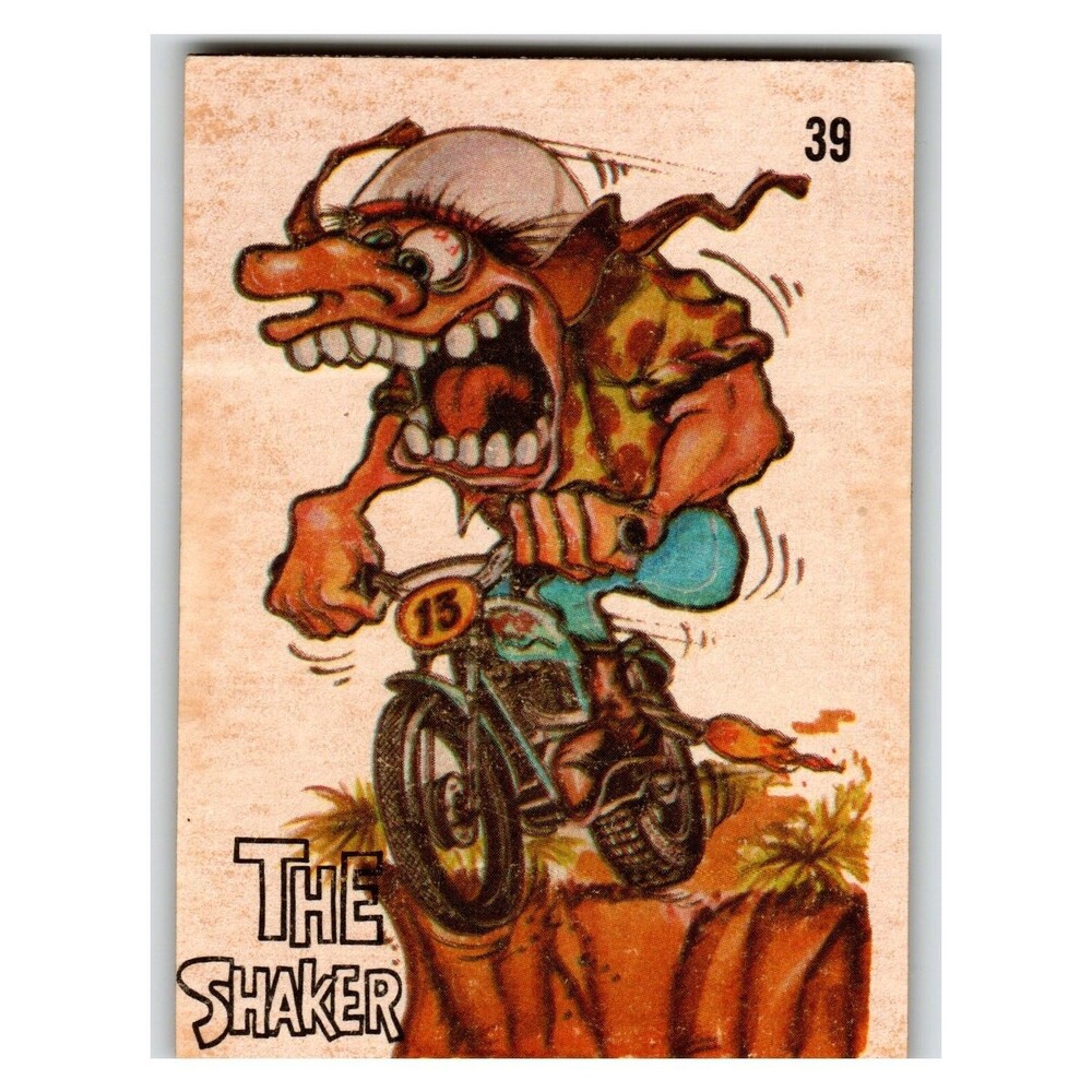 Vintage Weird-Ohs Style Sticker #39 The Shaker Motorcycle Monster Hot Rod 1969
